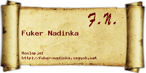 Fuker Nadinka névjegykártya